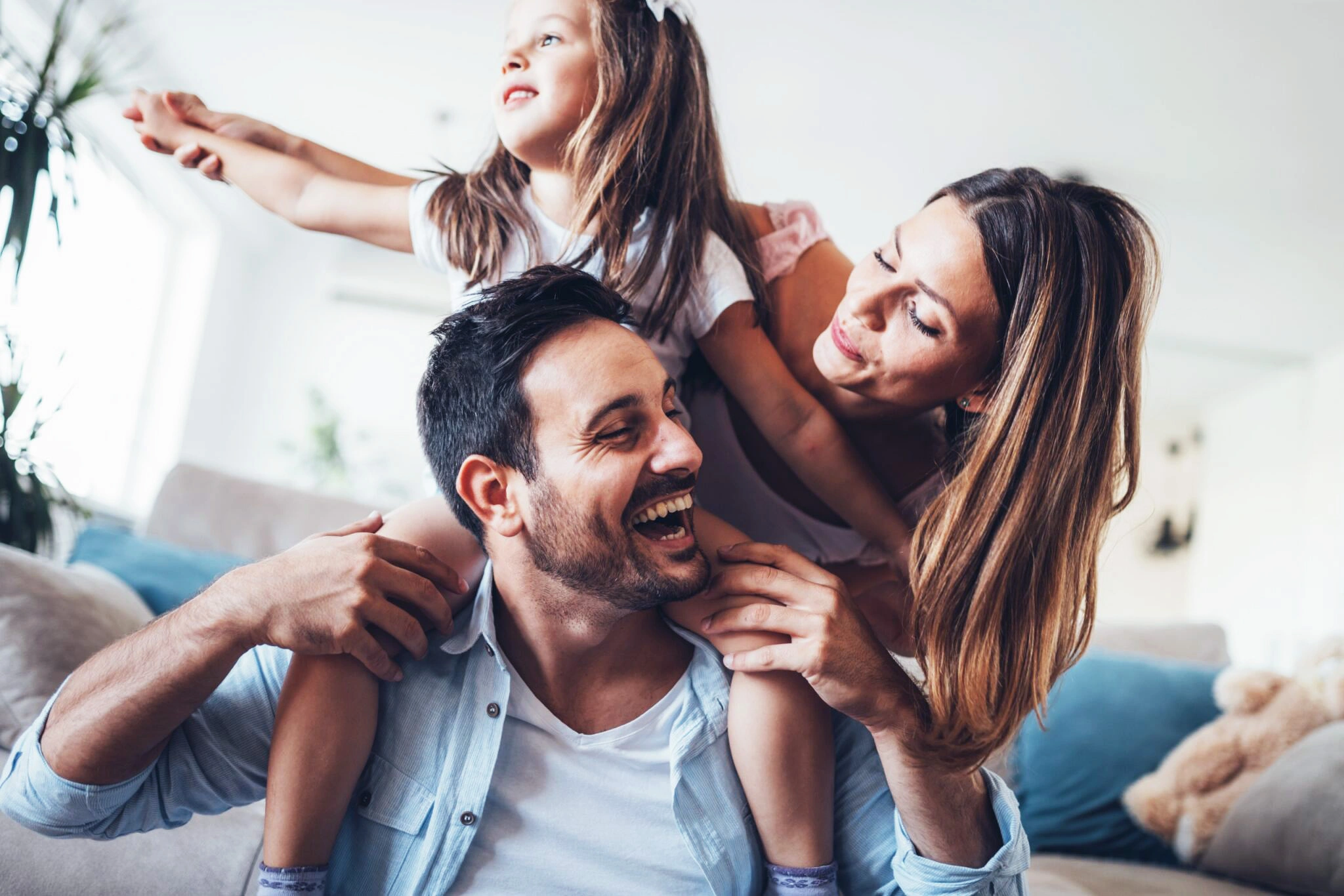 Eine Familie die Spaß hat.